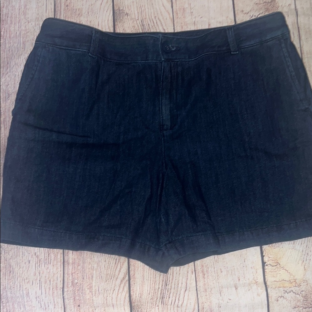 LOFT Blue Jean Shorts Tailored Mid-Thigh